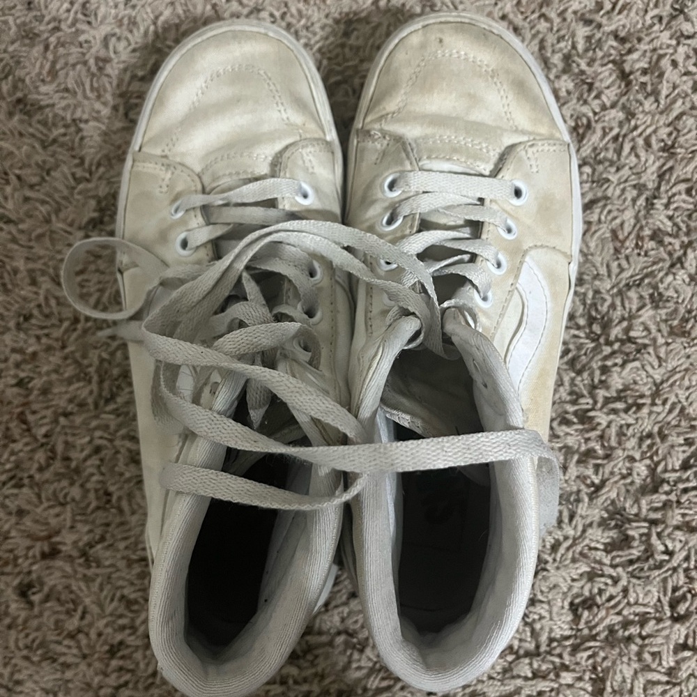 High top white vans